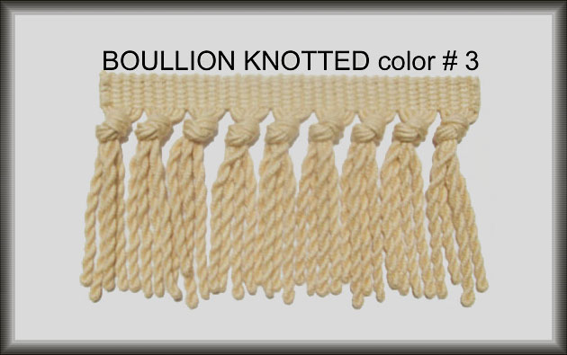 Turkish Boullion Knotted Rug Fringe