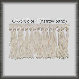 Narrow band oriental rug fringe