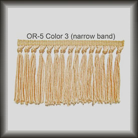 Narrow band fringe for rug repair