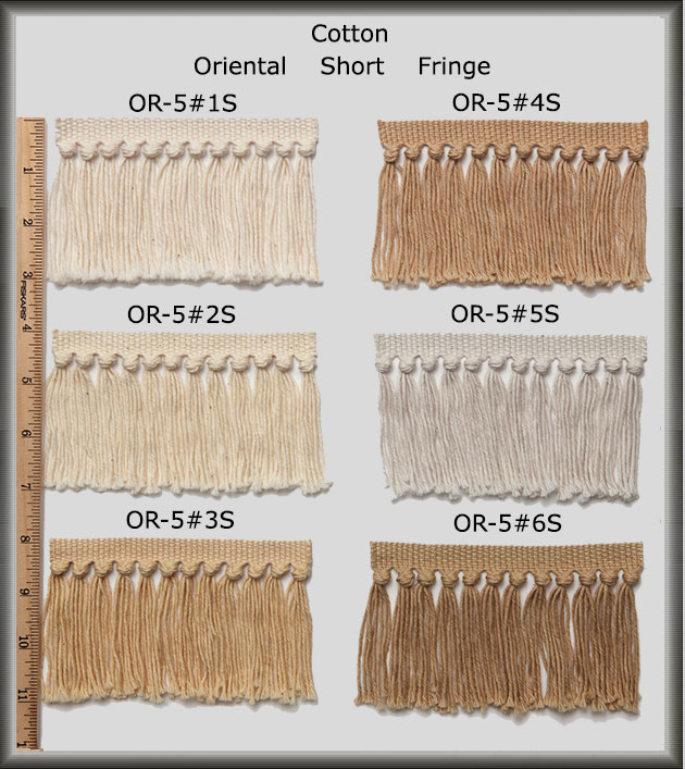 Oriental short rug fringe 